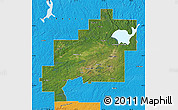 Satellite Map of Greater Sudbury / Grand Sudbury, political outside