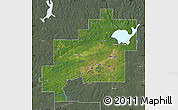 Satellite Map of Greater Sudbury / Grand Sudbury, semi-desaturated