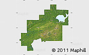 Satellite Map of Greater Sudbury / Grand Sudbury, single color outside