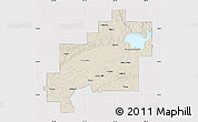 Shaded Relief Map of Greater Sudbury / Grand Sudbury, cropped outside