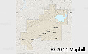 Shaded Relief Map of Greater Sudbury / Grand Sudbury, lighten