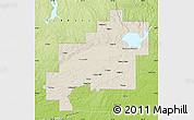 Shaded Relief Map of Greater Sudbury / Grand Sudbury, physical outside