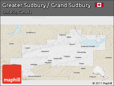 Classic Style Panoramic Map of Greater Sudbury / Grand Sudbury