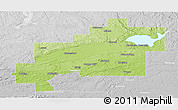Physical Panoramic Map of Greater Sudbury / Grand Sudbury, lighten, desaturated