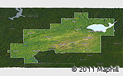 Satellite Panoramic Map of Greater Sudbury / Grand Sudbury, darken