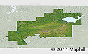 Satellite Panoramic Map of Greater Sudbury / Grand Sudbury, lighten