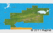 Satellite Panoramic Map of Greater Sudbury / Grand Sudbury, political outside