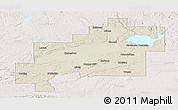Shaded Relief Panoramic Map of Greater Sudbury / Grand Sudbury, lighten