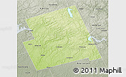 Physical 3D Map of Haliburton, semi-desaturated