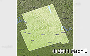 Physical Map of Haliburton, darken