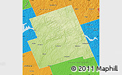Physical Map of Haliburton, political outside