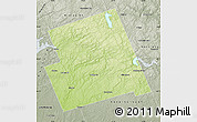 Physical Map of Haliburton, semi-desaturated