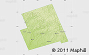 Physical Map of Haliburton, single color outside