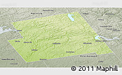Physical Panoramic Map of Haliburton, semi-desaturated