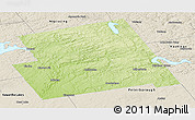Physical Panoramic Map of Haliburton, shaded relief outside