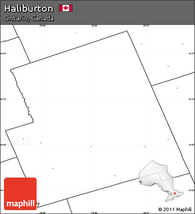 Blank Simple Map of Haliburton, no labels