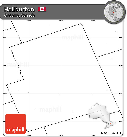 Blank Simple Map of Haliburton, no labels