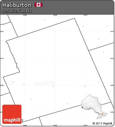 Blank Simple Map of Haliburton, no labels
