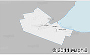 Gray 3D Map of Hamilton, single color outside