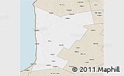 Classic Style 3D Map of Huron