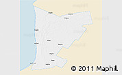Classic Style 3D Map of Huron, single color outside
