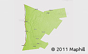 Physical 3D Map of Huron, cropped outside