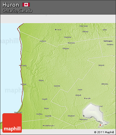 Physical 3D Map of Huron