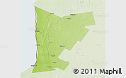 Physical 3D Map of Huron, lighten