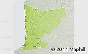 Physical 3D Map of Huron, lighten, semi-desaturated