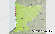 Physical 3D Map of Huron, semi-desaturated
