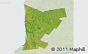 Satellite 3D Map of Huron, lighten