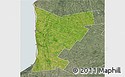 Satellite 3D Map of Huron, semi-desaturated