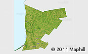 Satellite 3D Map of Huron, single color outside