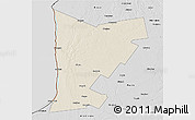 Shaded Relief 3D Map of Huron, desaturated