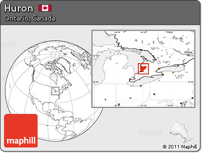 Blank Location Map of Huron