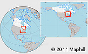 Gray Location Map of Huron, highlighted country, within the entire country