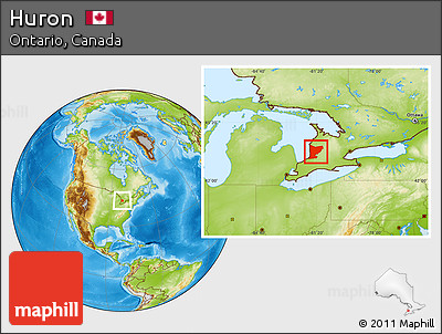 Physical Location Map of Huron