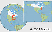 Savanna Style Location Map of Huron, highlighted country, within the entire country