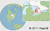 Savanna Style Location Map of Huron, highlighted parent region