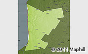 Physical Map of Huron, darken
