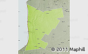 Physical Map of Huron, semi-desaturated