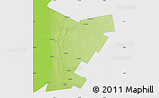 Physical Map of Huron, single color outside