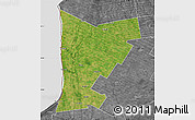 Satellite Map of Huron, desaturated
