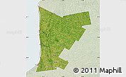 Satellite Map of Huron, lighten