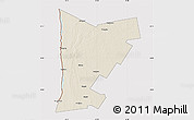 Shaded Relief Map of Huron, cropped outside