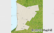 Shaded Relief Map of Huron, satellite outside