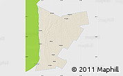 Shaded Relief Map of Huron, single color outside
