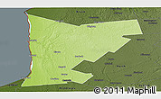 Physical Panoramic Map of Huron, darken