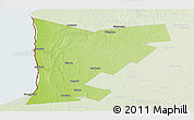Physical Panoramic Map of Huron, lighten