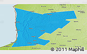 Political Panoramic Map of Huron, physical outside